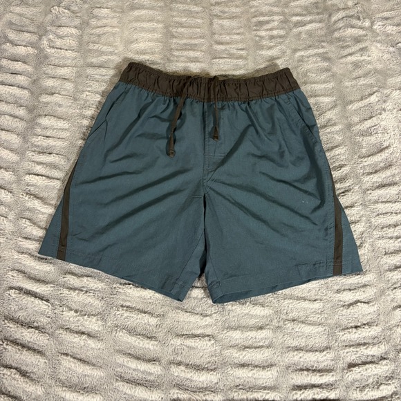 Leg3Nd Other - LEG3ND Mens Athletic Shorts Teal Blue‎ Gray Trim Pockets FA50191 Size S
